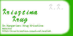 krisztina krug business card